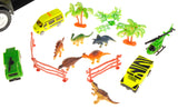 22" Transport Dinosaurs Car Carrier Truck Toy Includes Dinosaur Toys, Cars and Helicopter (T106)