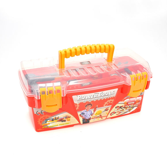 Toolbench Time! 26 Pieces Tool Box Playset - Red