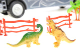 22" Transport Dinosaurs Car Carrier Truck Toy Includes Dinosaur Toys, Cars and Helicopter (T106)