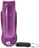 Safety Wildfire 18% 1/2 oz. Pepper Spray and Rhinestone Leatherette Holster w/ Quick Release Keychain (Purple)