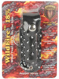 Safety Wildfire 18% 1/2 oz. Rhinestone Leatherette Pepper Spray Holster (Black)