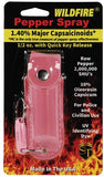 Safety Wildfire 1.4% 1/2 oz. Pepper Spray and Leatherette Holster w/ Quick Release Key (Pink)