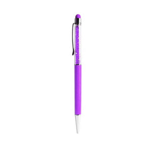 Crystal Stylus Touch Screen With Ink Pen In Purple