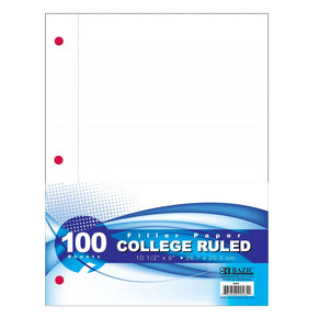 BAZIC C/R 100-Count Filler Paper (Case of 36)