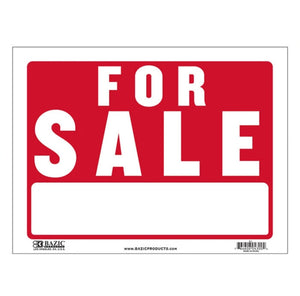 9" X 12" for Sale Sign (Case of 480)