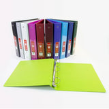 1" Lime Green 3-Ring View Binder w/ 2-Pockets (Case of 12)