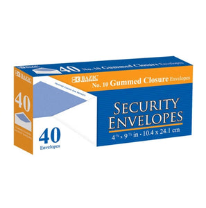 Security Envelope with Gummed Closure (Case of 24)