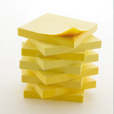 4 Pack - 50 Count 3" x 3" Yellow Stick On Notes (Case of 144)