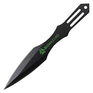 Biohazard 2-Piece Black Throwing Knife Set